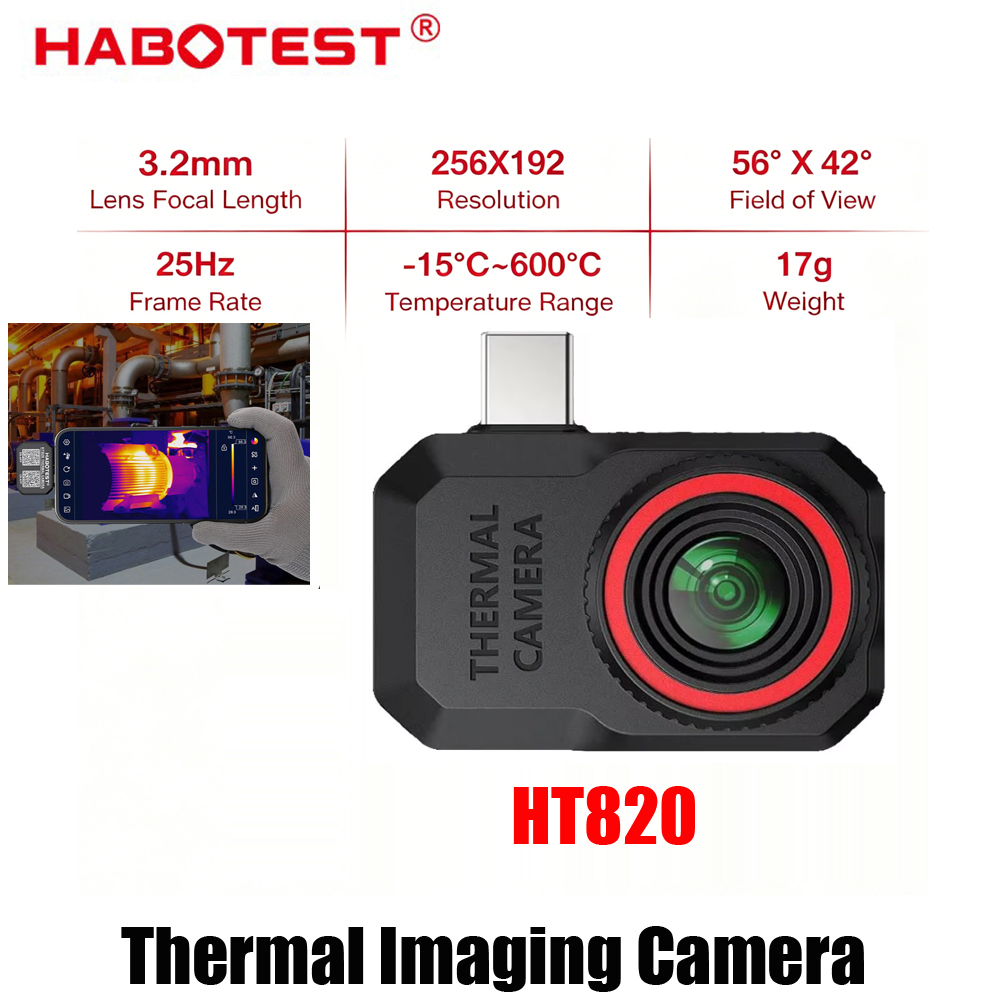 Thermal Imaging Camera 256X192 - 2026 Yeni HABOTEST HT820 Telefon Termal