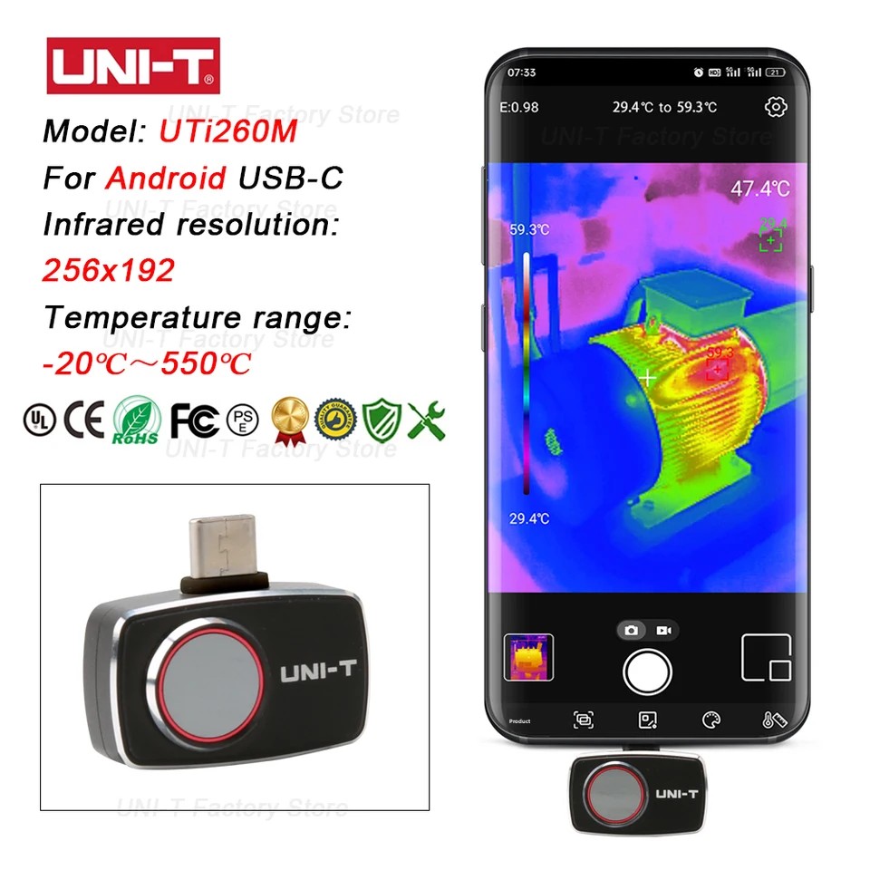 UNI-T Kızılötesi Termal Görünt - Thermal Imaging Camera 256X192 incelemesi ve fiyatı